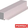 Porsa sølv aluprofil firkantet med flig 40 cm.
