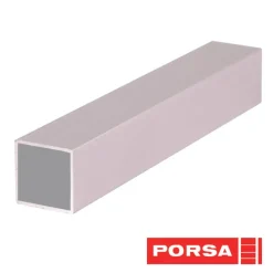 Porsa sølv aluprofil firkantet 25 cm.
