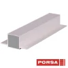 Porsa sølv aluprofil med dobbelt flig 120 cm.