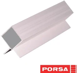 Porsa sølv aluprofil med dobbelt vinkelflig 60 cm.