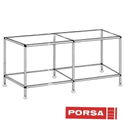 Porsa sort akvariebord 660 liter