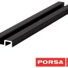 Porsa sort aluminiums underskinne 130 cm.