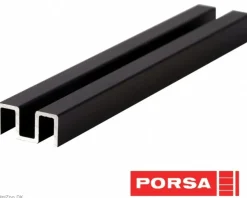 Porsa sort alu overskinne 120 cm.