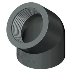 PVC vinkel 45 grader 1 1/2 tomme (gevind) 50 mm.