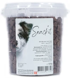 Snackit Semi-Moist Mini Bones med Hest 500 g - bløde hundesnacks