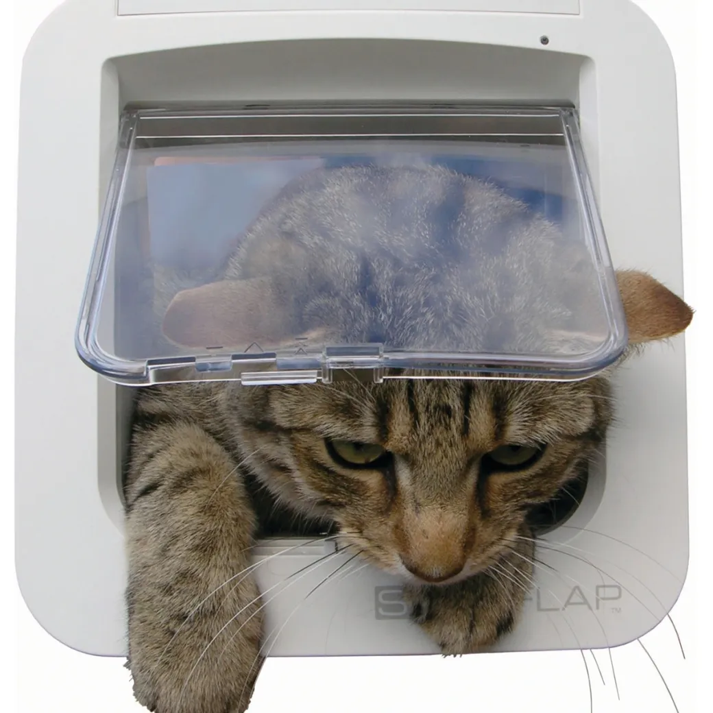 Sureflap kattelem med microchipfunktion Hvid