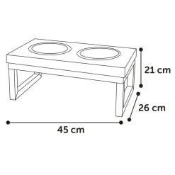 Tommy Twin Feeder Set med stand 800 ml
